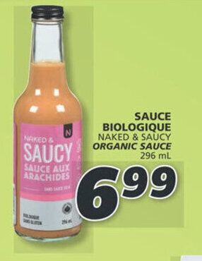 IGA NAKED & SAUCY ORGANIC SAUCE 296 ml offer