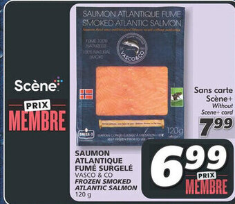 IGA SAUMON ATLANTIQUE FUMÉ SURGELÉ VASCO & CO offer