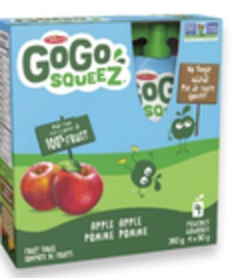 Walmart Gogo squeez fruit snacks 4-pack offer