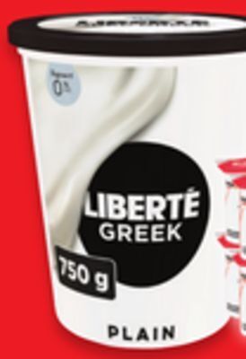 Walmart Liberté yogurt 650 g — 900 g offer