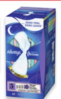 Walmart Always pads, liners or period underwear offer