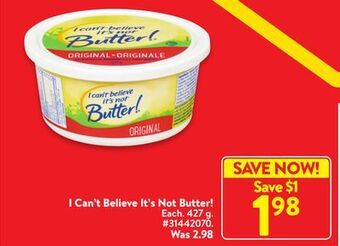 Walmart I can't believe it's not butter! offer