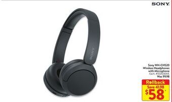 Walmart Sony wh-ch520 wireless headphones with microphone offer