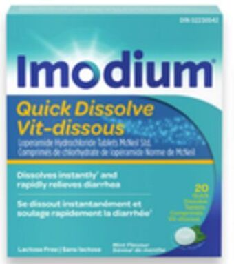 Walmart Imodium quick dissolve tablets 20s offer