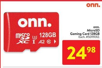 Walmart Onn. microsd gaming card 128gb offer