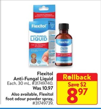 Walmart Flexitol anti-fungal liquid offer