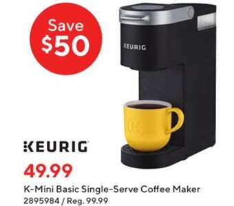 Staples Keurig k-mini basic single-serve coffee maker offer