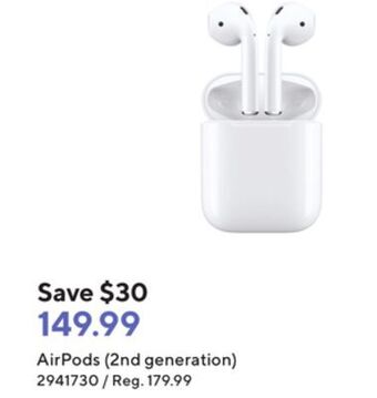 Staples Airpods (2nd generation) offer