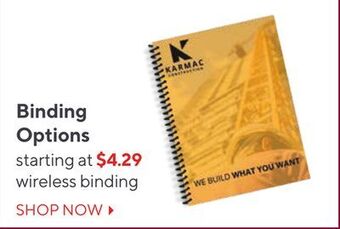 Staples Binding options offer