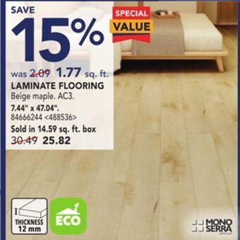 Lowe's Mono serra laminate flooring 7.44 x 47.04 offer