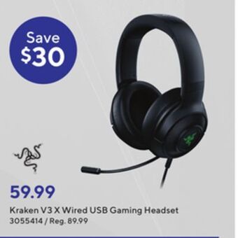 Staples Razer kraken v3 x wired usb gaming headset offer