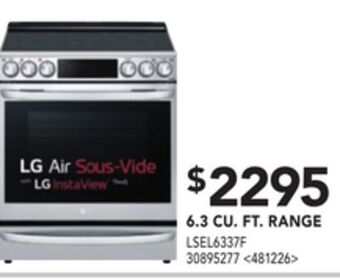 Lowe's Lg 6.3 cu.ft. range offer