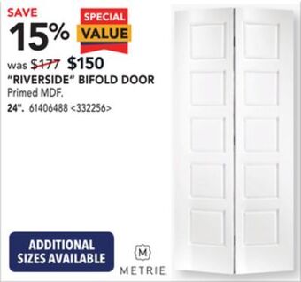 Lowe's Metrie riverside bifold door 24 offer