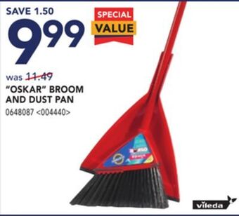 Lowe's Vileda oskar broom and dust pan offer