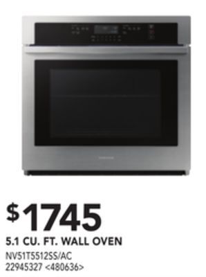Lowe's Samsung 5.1 cu. ft. wall oven offer