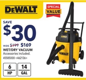Lowe's Dewalt wet/dry vacuum offer