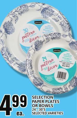 Food Basics Selection paper plates or bowls offer
