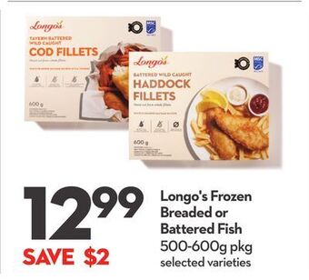 Longo's Longo's frozen breaded or battered fish offer
