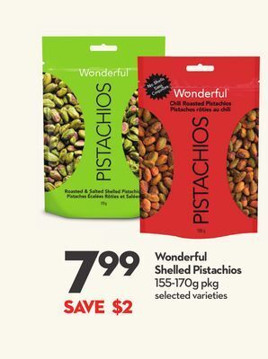 Longo's Wonderful shelled pistachios offer