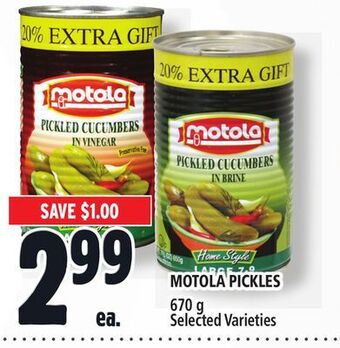 Metro Motola pickles offer