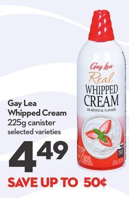Longo's Gay lea whipped cream offer