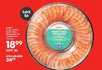 Longo's Longo's frozen cooked pacific white shrimp ring with cocktail sauce offer