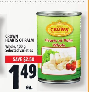 Metro Crown hearts of palm offer