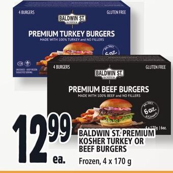 Metro Baldwin st. premium kosher turkey or beef burgers offer