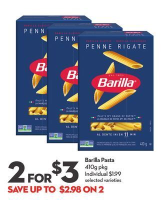 Longo's Barilla pasta offer