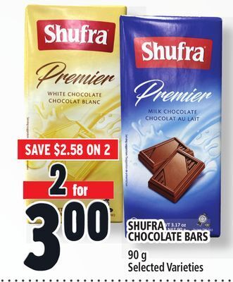 Metro Shufra chocolate bars offer