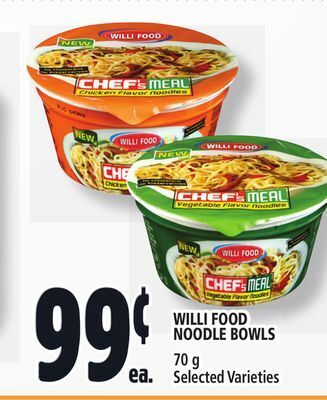 Metro Willi food noodle bowls offer
