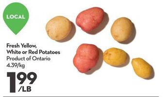 Longo's Fresh yellow, white or red potatoes offer