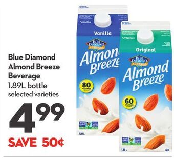 Longo's Blue diamond almond breeze beverage offer