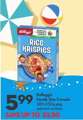 Longo's Kellogg's family size cereals offer