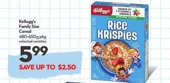 Longo's Kellogg's family size cereal offer