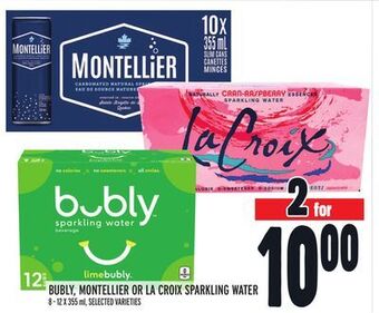Metro Bubly, montellier or la croix sparkling water offer