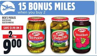 Metro Bick's pickles offer