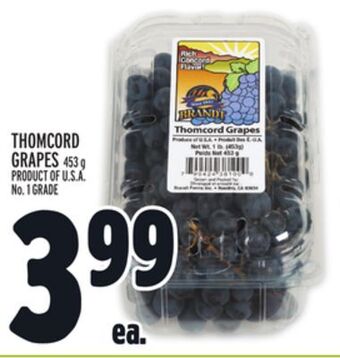 Metro Thomcord grapes offer