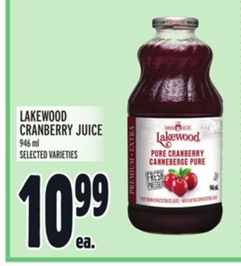 Metro Lakewood cranberry juice offer