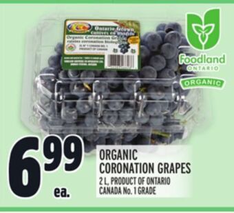 Metro Organic coronation grapes offer