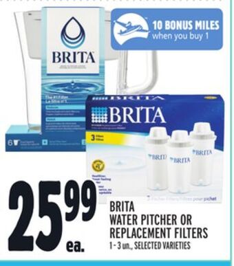 Metro Brita water pitcher or replacement filters offer