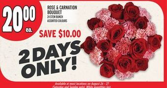 Metro Rose & carnation bouquet offer