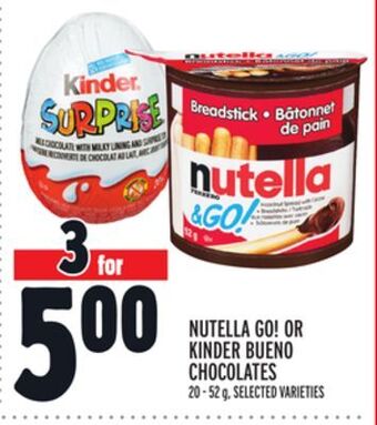 Metro Nutella go! or kinder bueno chocolates offer