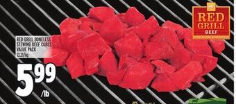 Metro Red grill boneless stewing beef cubes value pack offer