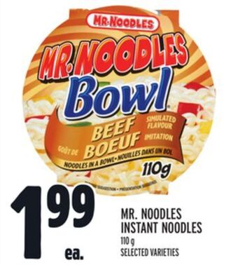 Metro Mr. noodles instant noodles offer