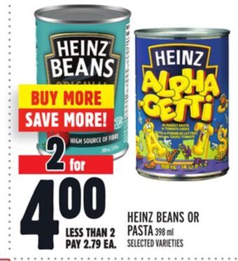 Metro Heinz beans or pasta offer