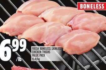 Metro Fresh boneless skinless chicken thighs offer