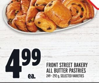 Metro Front street bakery all butter pastries offer