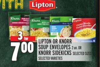 Metro Lipton or knorr soup envelopes offer
