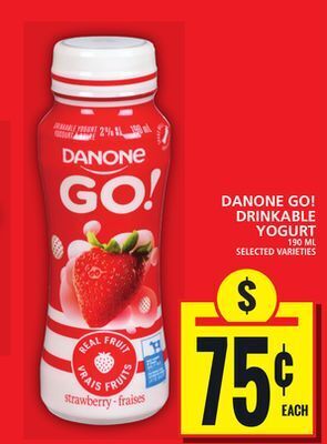Food Basics Danone go! drinkable yogurt offer